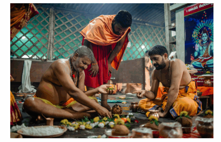 Devotees performing rituals – Gokarna pooja services